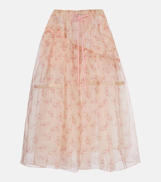 Floral tulle midi skirt | Simone Rocha