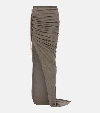 Cotton-blend jersey maxi skirt | Rick Owens