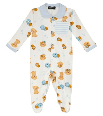 Baby - Tutina in cotone con stampa | Monnalisa