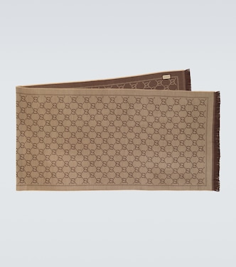 Sciarpa in lana GG jacquard | Gucci
