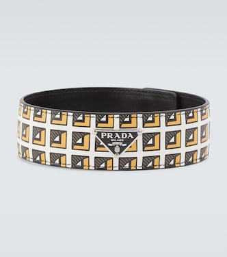Bedruckter Choker aus Leder | Prada