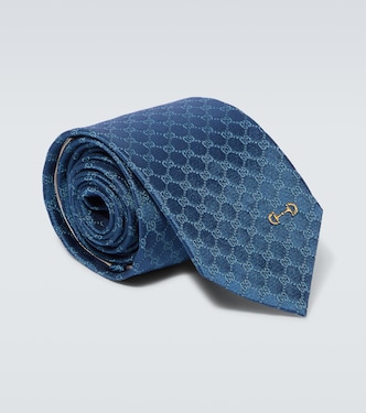 Cravatta in jacquard di seta GG | Gucci