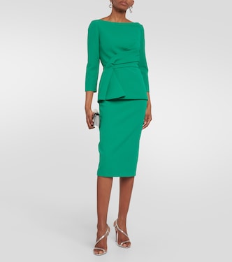 Draped crêpe midi dress | Safiyaa