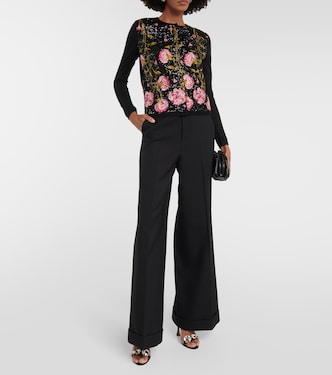 Cardigan in seta e cashmere con paillettes | Giambattista Valli