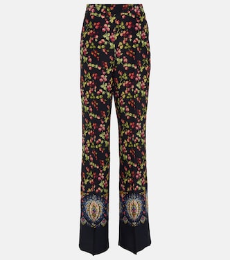 Printed high-rise silk pants | Etro
