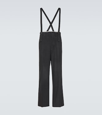 Tupper wool and linen pants with suspenders | Visvim