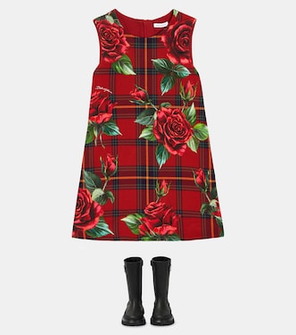 Leather-trimmed knee-high boots | Dolce&Gabbana Kids