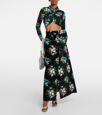 Bedrucktes Cropped-Top aus Jersey | Rabanne