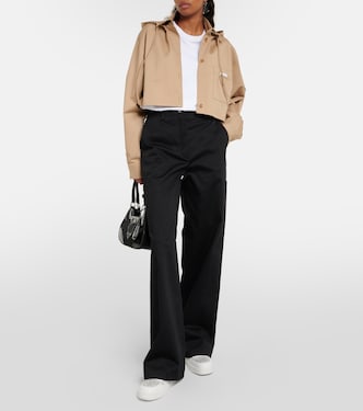 Sneakers in pelle con cristalli | Prada