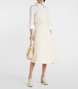 Gonna midi asimmetrica in cotone | Jil Sander