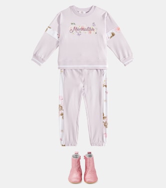 Felpa in jersey di cotone con logo | Monnalisa