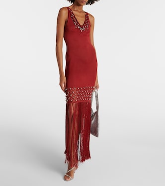 Embellished crochet midi dress | Rabanne