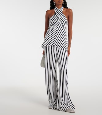 Pantaloni a gamba larga Luke a righe | Staud