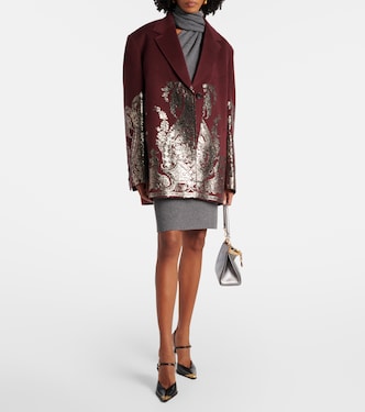 Embellished wool and cashmere  coat | Etro