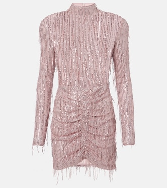 Fringed ruched lurex® cocktail dress | Rotate