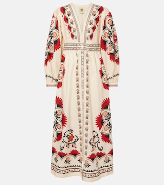 Bedrucktes Maxikleid Cashew Mandala Cream | Farm Rio