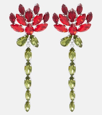 Orecchini pendenti con decorazioni floreali | Simone Rocha