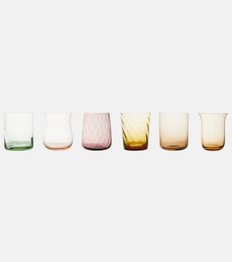 Set of 6 glass tumblers | Bitossi