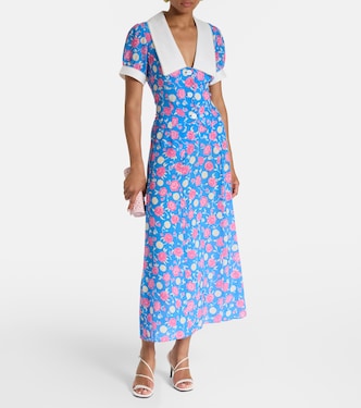 Carpi floral silk midi skirt | Rixo