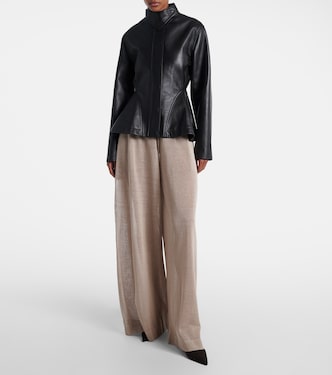 Peplum leather jacket | Alaïa