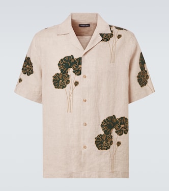 Roberto floral linen bowling shirt | Frescobol Carioca