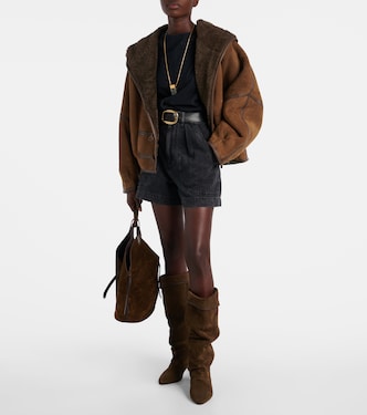 Amiel leather-trimmed suede jacket | Isabel Marant