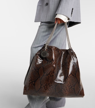 Snake-effect faux leather tote bag | Stella McCartney