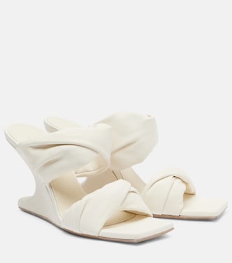Mules Twisted Cantilever 80 in pelle | Rick Owens