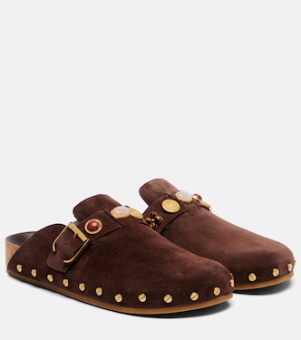 Fern embellished suede mules | Veronica Beard