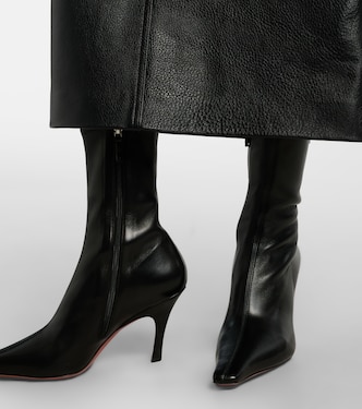 Jamie 80 leather ankle boots | Amina Muaddi