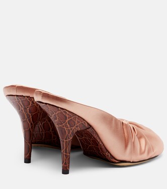 Mules 90 aus Satin | Dries Van Noten