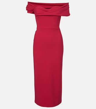 Off-Shoulder-Cocktailkleid aus einem Wollgemisch | Carolina Herrera
