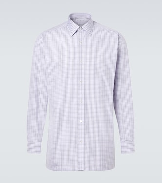 Checked cotton poplin shirt | Charvet