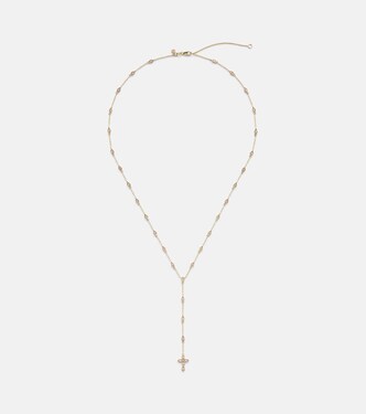 Halskette Cross aus 14kt Gelbgold mit Diamanten | Sydney Evan