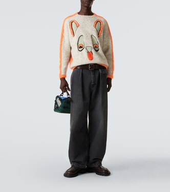 Pleated barrel-leg jeans | Loewe