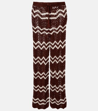 Crochet cotton straight pants | Anna Kosturova