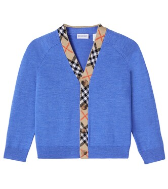 Cardigan Burberry Check en laine | Burberry Kids