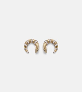 Boucles d’oreilles Écrevisse en or 9 ct et diamants | Yvonne Léon