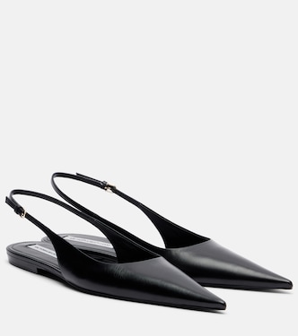 Leather slingback flats | Victoria Beckham