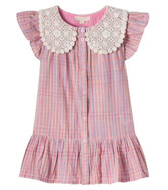 Vaina checked cotton shirt dress | Louise Misha