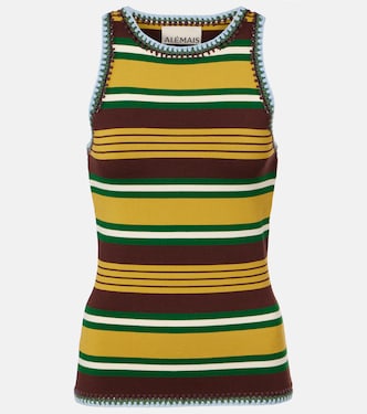 Clover knitted striped tank top | Alémais