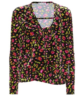 Top imprimé en velours | Balenciaga