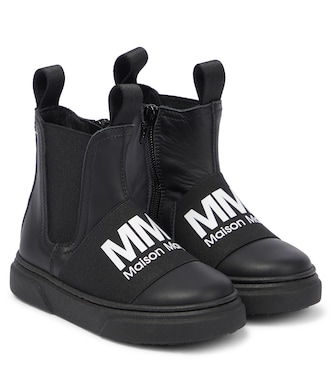 Stivaletti in pelle con logo | MM6 Maison Margiela Kids