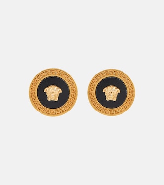 Enamel Medusa stud earrings | Versace