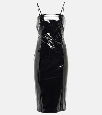 Faux leather-paneled mini dress | Wolford