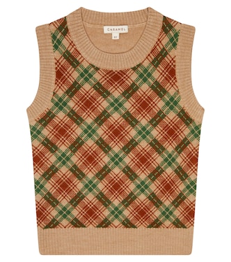 Pull sans manches Maple en laine | Caramel