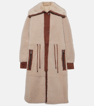 Gritt suede-trimmed shearling coat | Bogner