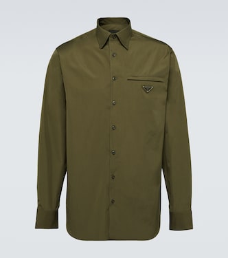 Camicia in cotone con logo | Prada