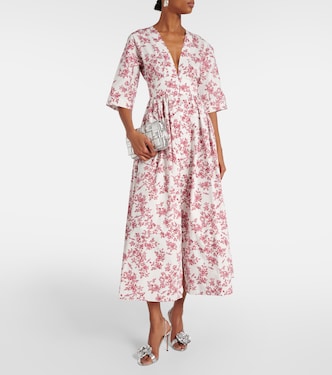 Bedrucktes Midikleid Elowen aus Baumwolle | Emilia Wickstead