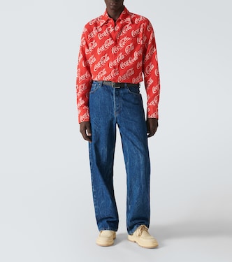 x Coca-Cola® printed cotton and linen shirt | ERL